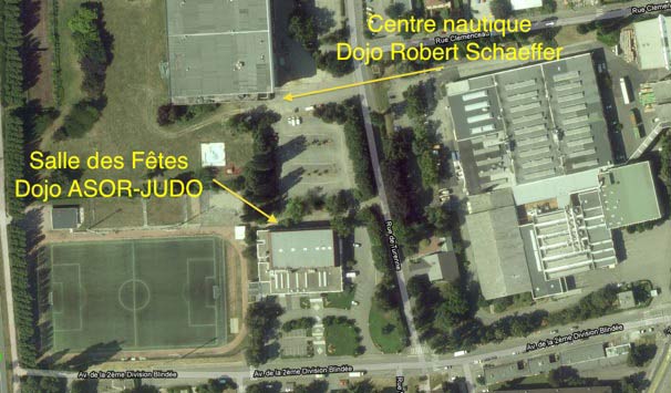 club de judo ASOR de schiltigheim, Dojo de Schiltigheim (plan d'accs)